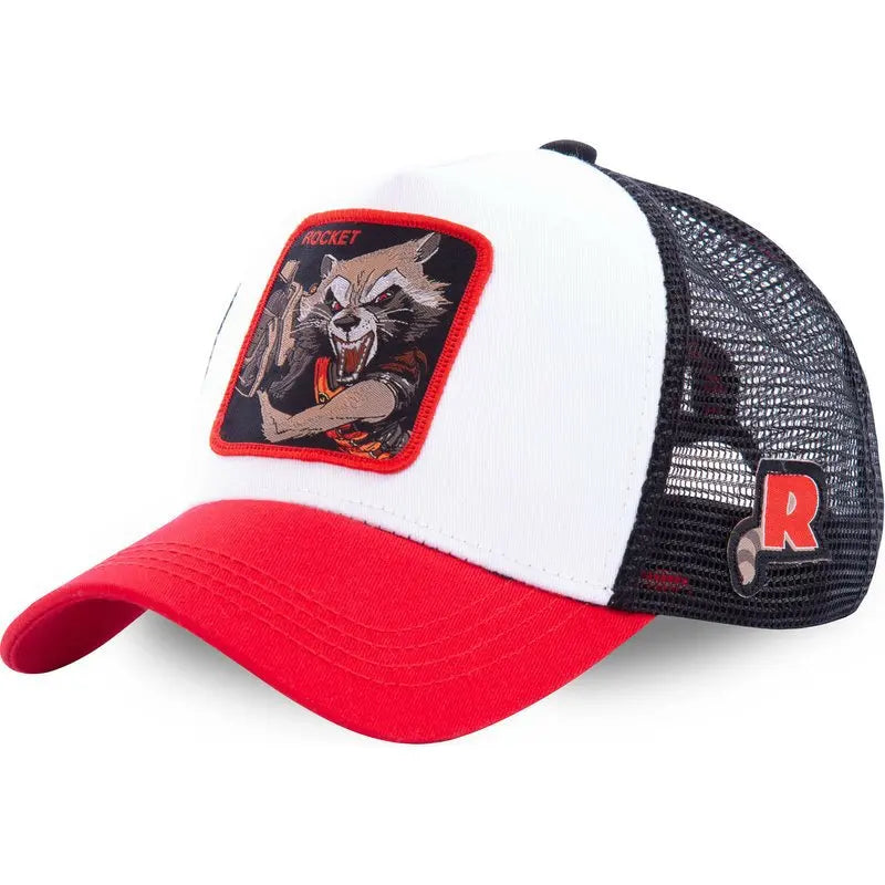 Marvel Superhero Baseball Cap – Spider-Man, Iron Man, Hulk, Captain America, Venom & Rocket Raccoon Anime Sports Leisure Hat