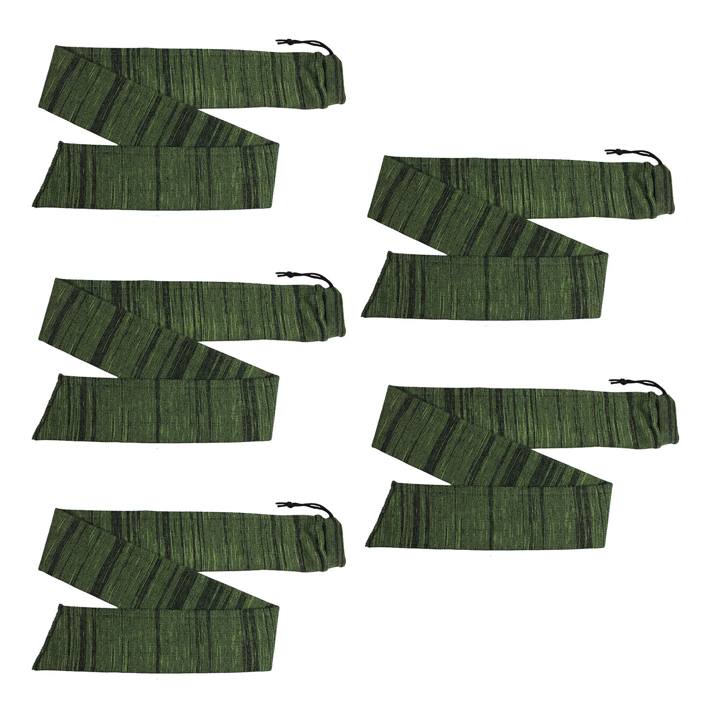 5-Pack Silicone Treated Gun Socks 55” x 3.9” – Stretch Knit Rifle Storage Covers for Hunting & Shooting Protection Sleeves
