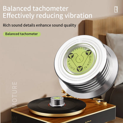 YYAUDIO Universal 50Hz LP Vinyl Record Stabilizer — Aluminum Alloy Turntable Weight Clamp with Level for Music Players