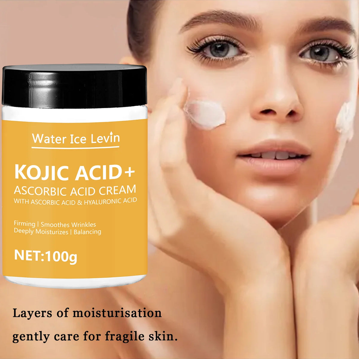Kojic Acid Collagen Face Cream - Moisturizing & Nourishing Skincare for Brighter-Looking, Smoother, Firmer Skin