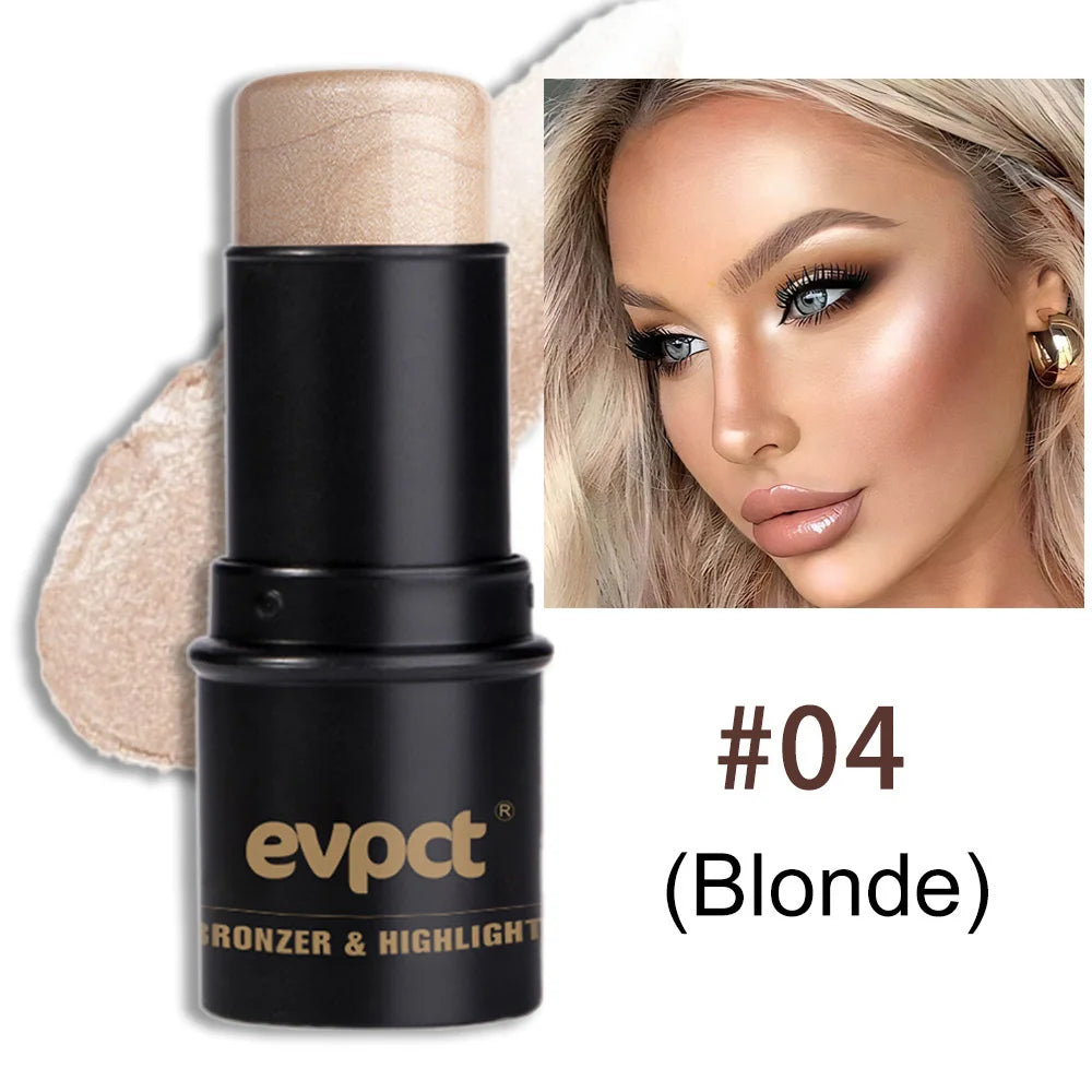 Highlighting & Bronzer Stick - Face Brightening Blusher, Rouge Concealer Pen, Long-Lasting Corrector & Nose Contouring Cosmetics