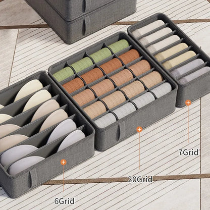 Underwear & Socks Cabinet Drawer Organizer – Wardrobe Storage Box for Clothes, Ties, Pants & Bras