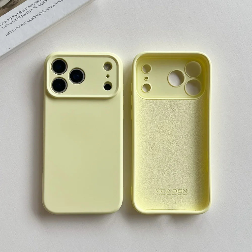 Liquid Silicone iPhone Case - Matte Soft Candy Color Cover for iPhone 11–18, 16e, Air, Plus & Pro Max Models