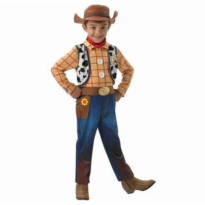 Woody Cowboy Cosplay Costume - Kids Cartoon Character Jumpsuit for Halloween & Parties