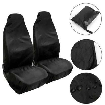 2PCS Heavy-Duty Front Seat Covers - Universal Waterproof & Breathable Car Seat Protectors for Cars, Trucks & SUVs