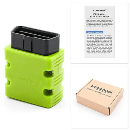 KONNWEI ELM327 V1.5 OBD2 Bluetooth Car Diagnostic Tool – KW902 Code Reader for Android & iOS
