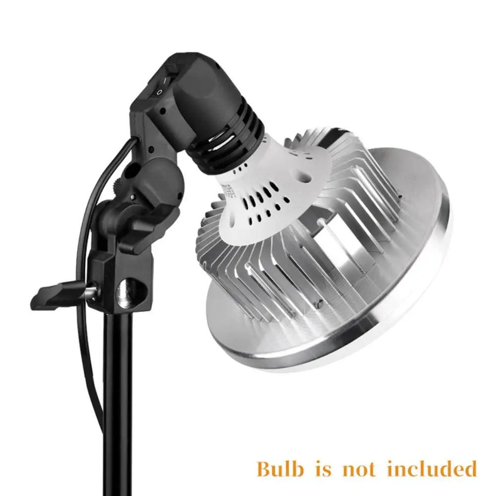 E27 Light Bulb Stand - 1.8m Cable Socket Holder with Umbrella Mount for Photography Lighting Setup