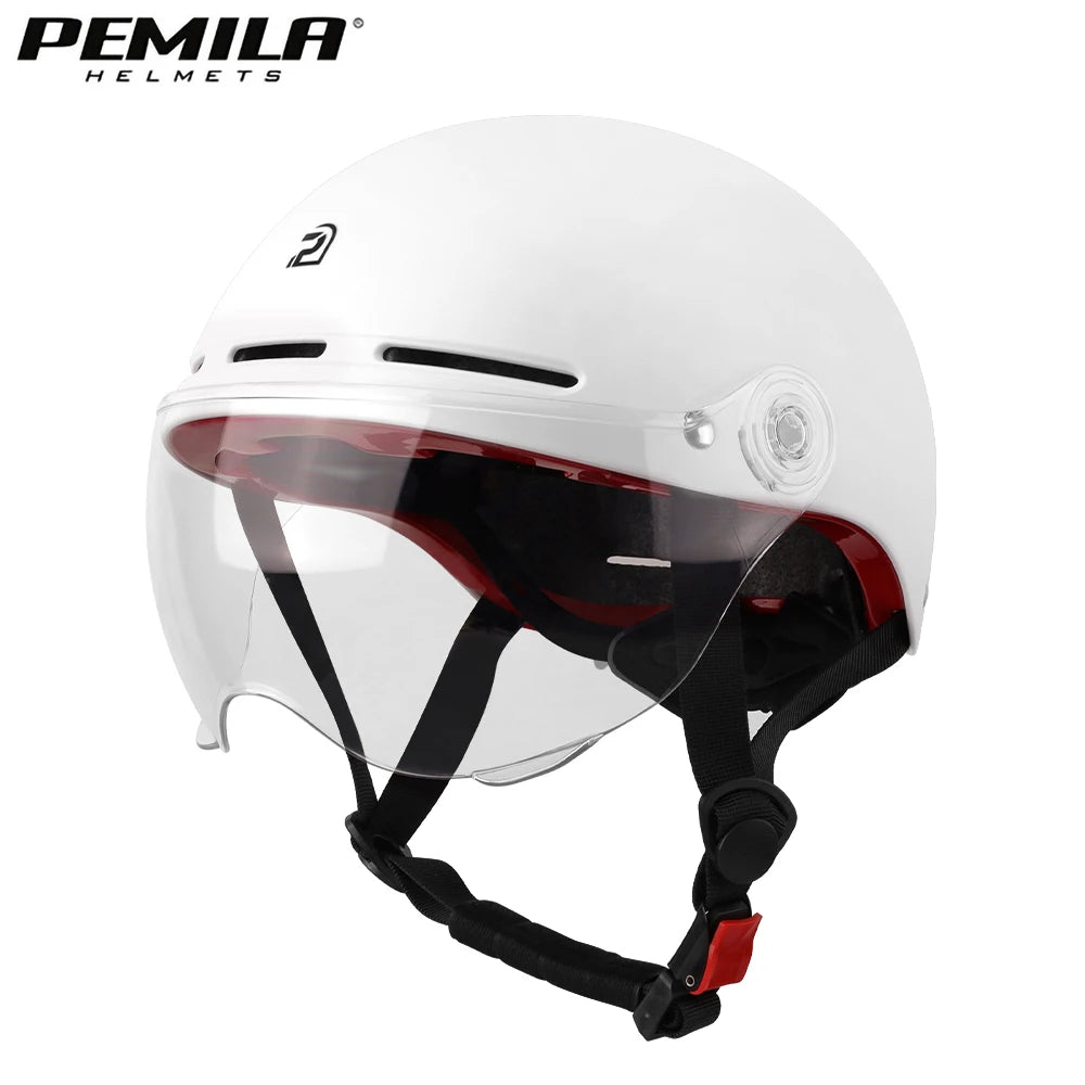 PEMILA Full Edge Wrap Cycling Helmet – MTB & Road Bike Helmet with Goggles, Ear Protection, for E-Bike & Bicycle