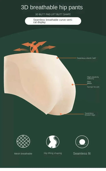 Summer Seamless Bodyshaper Panties – Silicone Hip & Butt Pads, Push-Up Briefs, Sexy Bum Lifter Lingerie