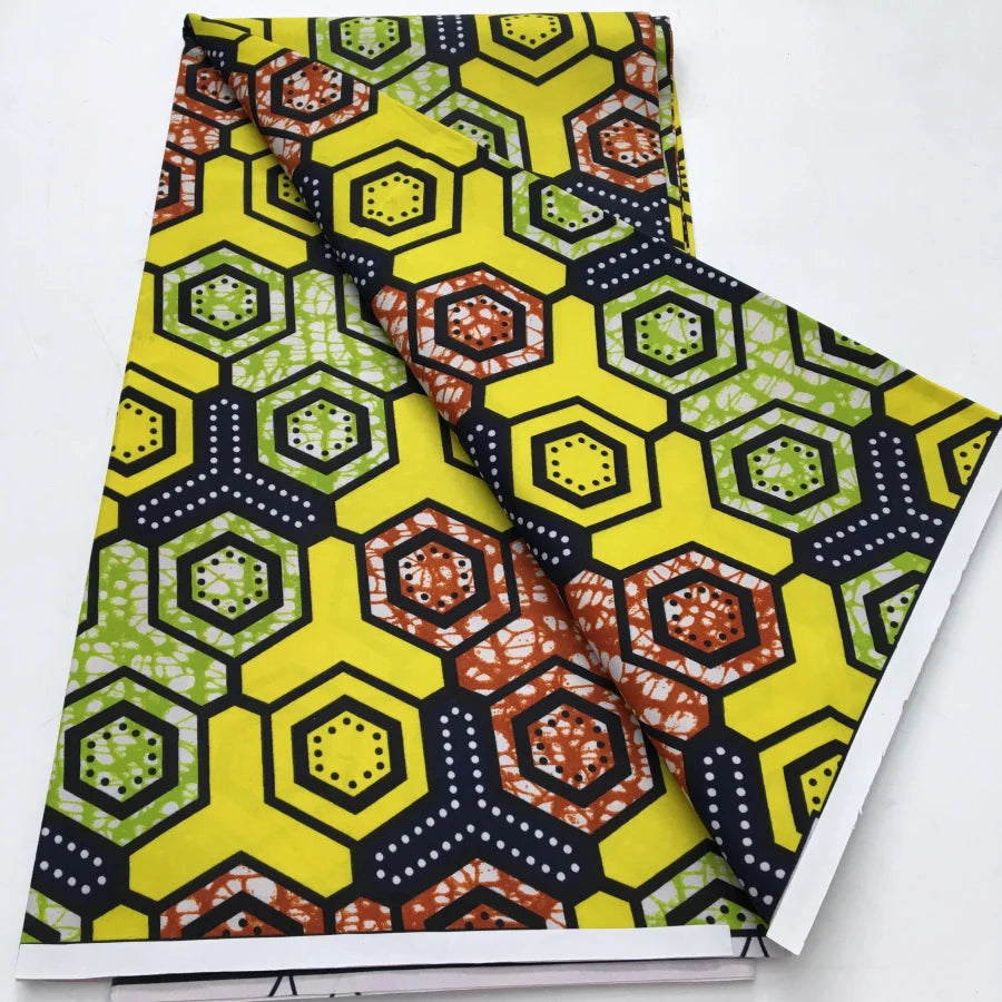 African Wax Print Fabric - Nigerian Ankara Batik Dutch Fabric for Women’s Dresses & Sewing Materials