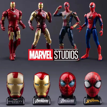 Marvel Iron Man Head Shaped Action Figure – Deformable Toy with Spider-Man Joints, Mobile Model Doll for Kids’ Educational Play
