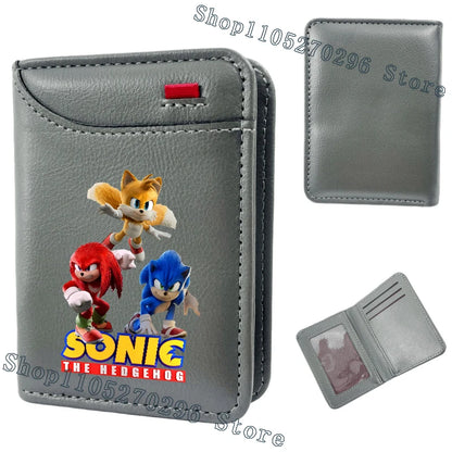 Sonic & Shadow Cartoon Wallet – Anime Multi-Card Vertical Holder, Portable Slim Card Pack, 2026 New Fashion Gift Wallet