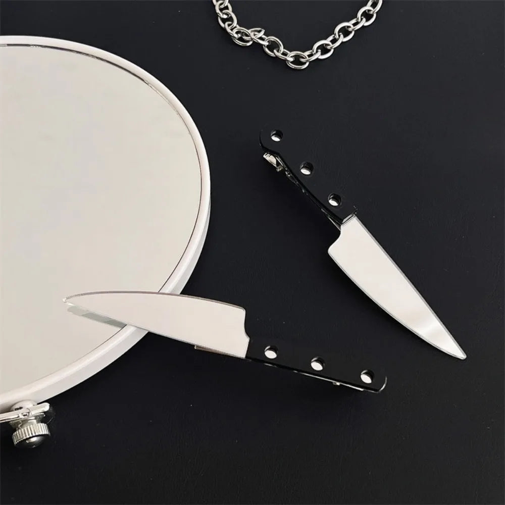Gothic Knife Hair Clip - Creative Cosplay Side Bang Hairpin Party Accessory