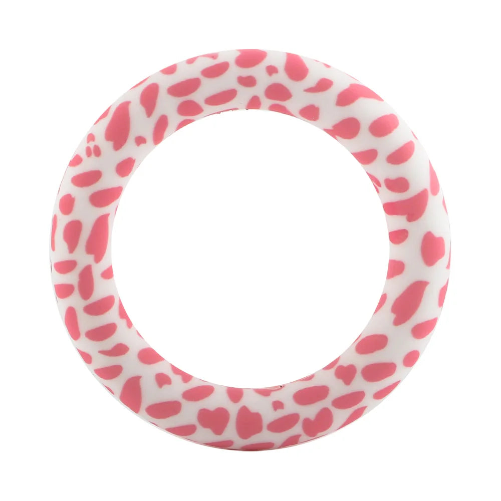 Kovict Silicone Ring Pendant Blanks - 65mm Round Printed Rings for DIY Jewelry & Craft Making