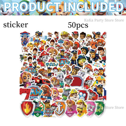 PAW Patrol Birthday Party Supplies Set – Tablecloth, Plates, Cups & Balloons Kids Party Decor for Birthday, Baby Shower & Favors