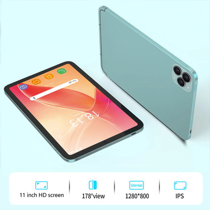 11″ Android 14 Tablet — Octa-Core, 12GB RAM + 128GB ROM, 4G/5G Phone Call, WiFi, Bluetooth, 7000mAh