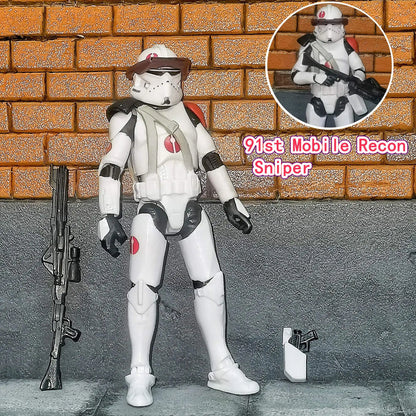 Star Wars 3.75" Clone Trooper Action Figure — 1/18 501st & 187th Legion REX ARF P1/P2 Toy Model