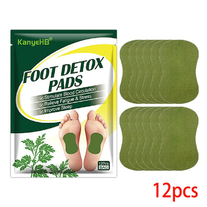 Detox Foot Patches – 12/24PCS Natural Herbal Pads with Wormwood & Artemisia for Toxin Cleansing, Stress Relief & Better Sleep