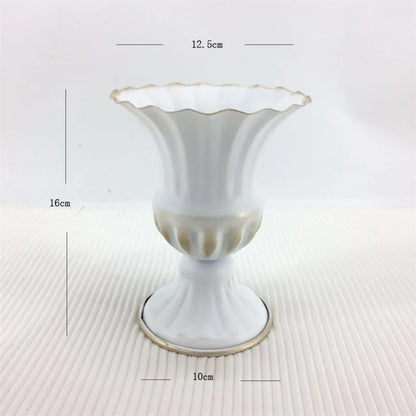 Retro Wrought Iron Flower Pots — Wedding, Dried Flower & Home Decoration Vases for Hotel & Event