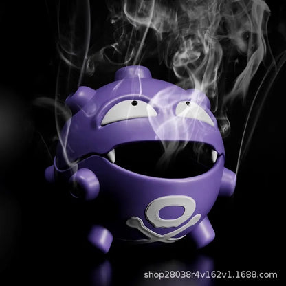 Cartoon Koffing & Gastly Mosquito Coil Tray – Cute Anime Incense Holder, Indoor Desktop & Car Decoration, Grimer Figure Toy