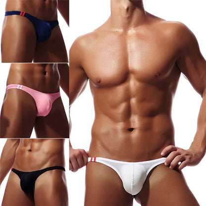 Men’s Breathable Low Cut Briefs – Soft Stretch Skin-Friendly Sexy Thong Underwear for Daily Comfort Fit