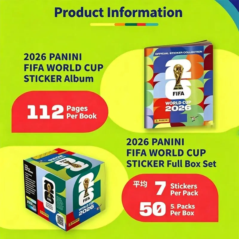 Panini FIFA World Cup 2026 Sticker Pack - Soccer Cards, Football Memorabilia & Collectible Album Stickers