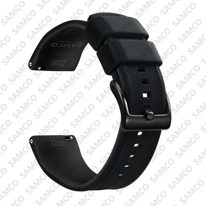 Quick-Release Silicone Watch Band - 18mm, 20mm and 22mm Rubber Replacement Strap for Huawei, Samsung Galaxy and Garmin Watches