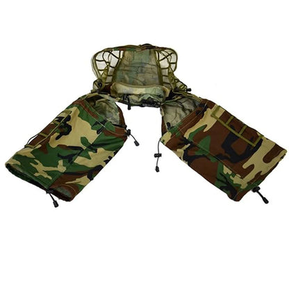 Ghillie Suit Tactical Sniper Coat – Viper Hood Camouflage Clothing for Airsoft, Paintball & Hunting, Ripstop Fabric