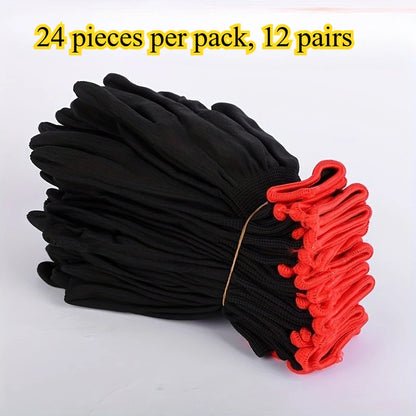 Breathable Nylon Garden Work Gloves - Lightweight Gloves for Digging & Planting