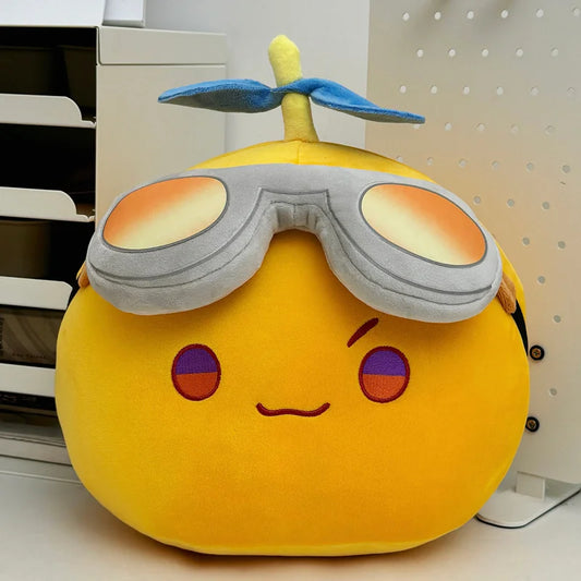 Cartoon Plush Yellow Goggles Doll Pillow – Soft Bamboo Dragonfly Cushion Toy, Cute Gift for Children