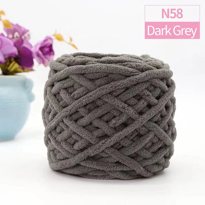 QJH Chunky Blanket Yarn – Luxury Thick Polyester Jumbo Knitting & Crochet Yarn for Blankets & Pillows, 100g Ball