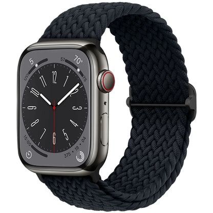 Elastic Braided Solo Loop Apple Watch Band – Adjustable Stretch Strap for Series SE, 5–11 & Ultra 3 (40mm–49mm)
