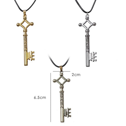 Attack on Titan Eren Key Necklace - Vintage Retro Shingeki No Kyojin Anime Cosplay Pendant Jewelry for Men
