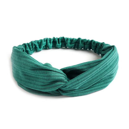 Women Cross Top Knot Headband – Elastic Soft Solid Color Hair Bands, Twisted Knotted Headwrap, Hair Accessories for Girls