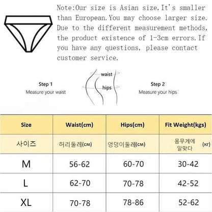 3-Piece Women’s Cotton Panties Set – Mid-Waist, Breathable Underwear, Solid Color Briefs, Sexy Lingerie for Girls