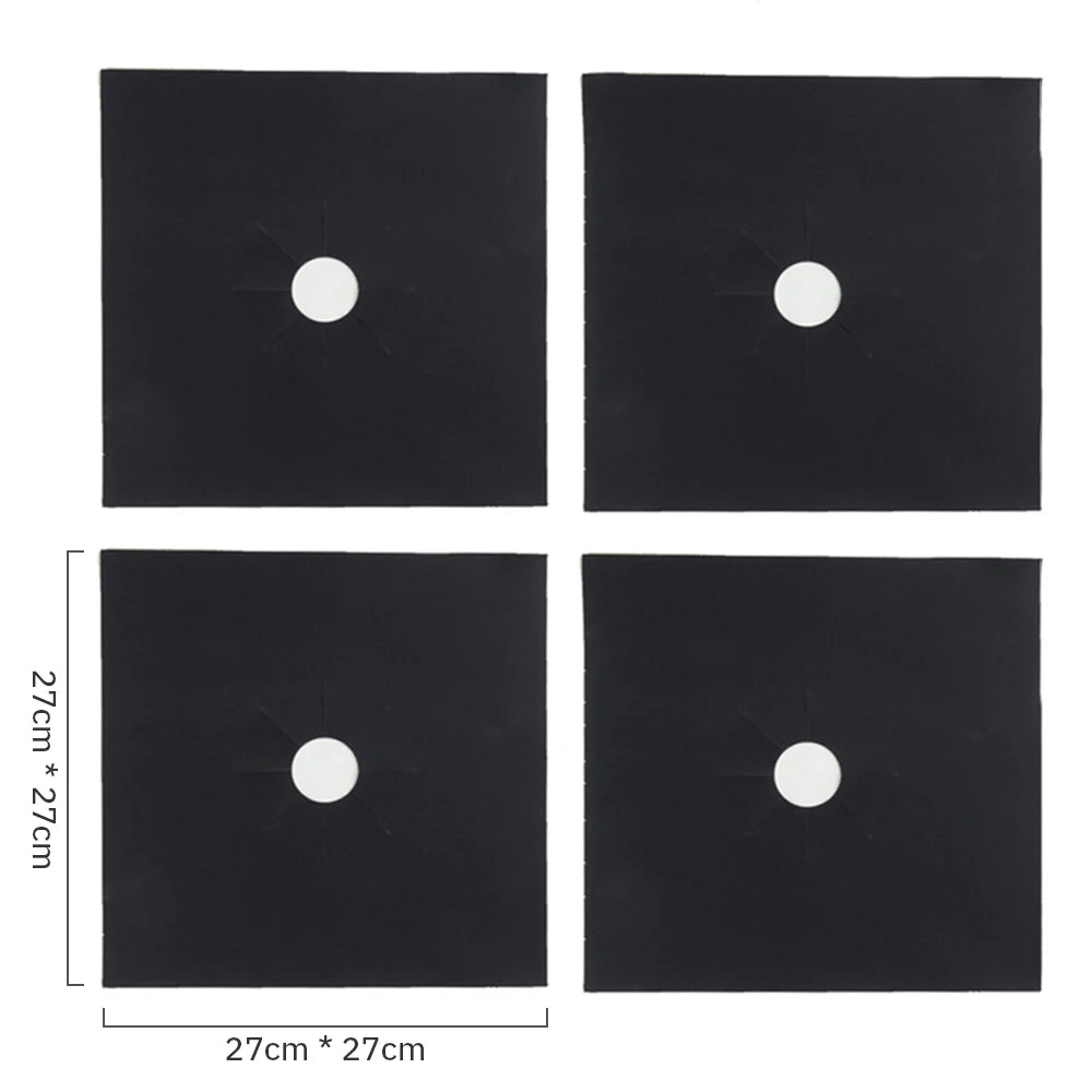 Gas Stove Protector Mats – 1/4/6/8PCS Cooker Liner for Kitchen Stovetop Cleaning