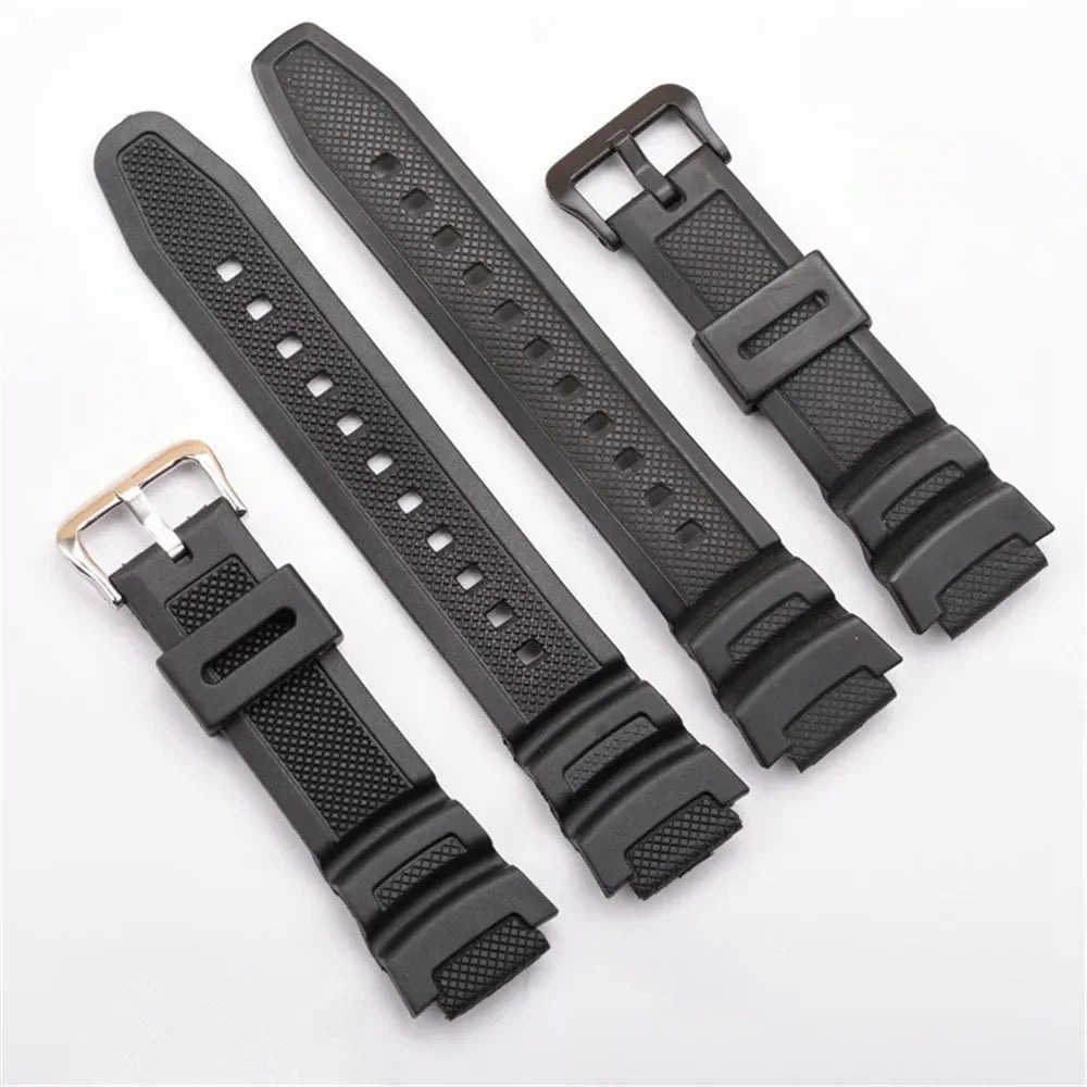 18mm Silicone Watch Strap for Casio G-Shock - Replacement Rubber Band for AE-1000W, AQ-S810W, SGW-400H, W-735H and Compatible Models