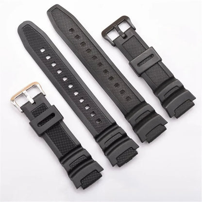 18mm Silicone Watch Strap for Casio G-Shock - Replacement Rubber Band for AE-1000W, AQ-S810W, SGW-400H, W-735H and Compatible Models