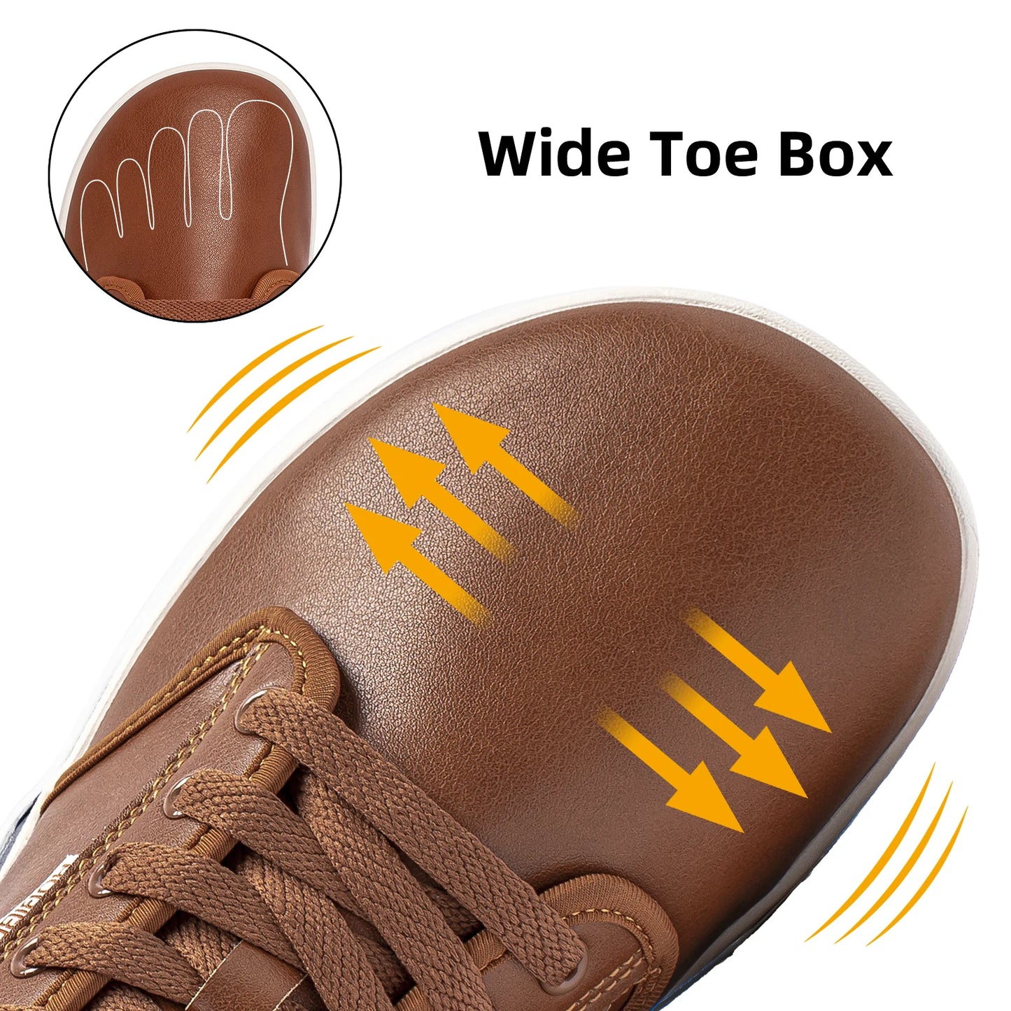 HOBIBEAR Unisex Wide Barefoot Shoes – Zero Drop Minimalist Sneakers for Men & Women, Artificial Leather Trail Walking Shoes