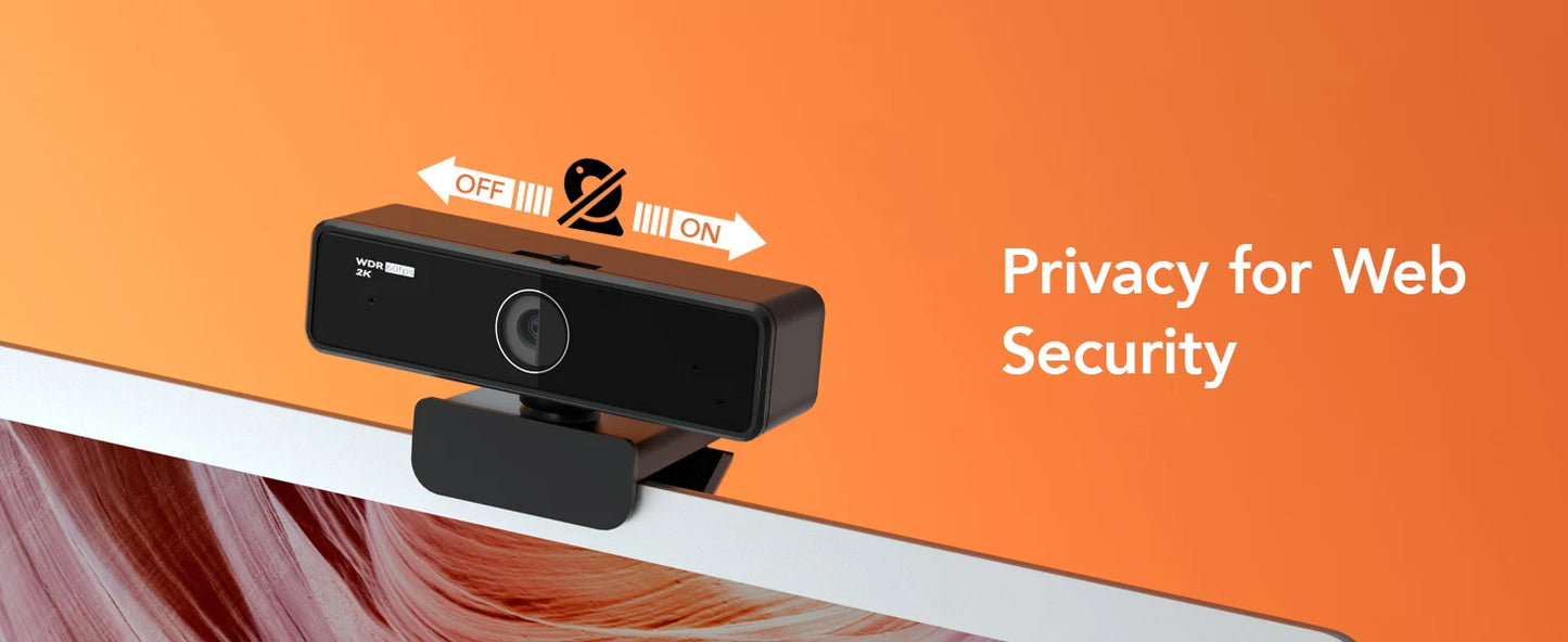NUROUM V11 2K Webcam with Dual Microphones – 1080P 60fps & 1440P 30fps USB Camera for PC & Laptop