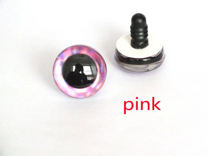 20PCS 3D Colorful Trapezoid Doll Eyes — 12 Colors, Sizes 9mm–35mm for DIY Crafting & Toy Making