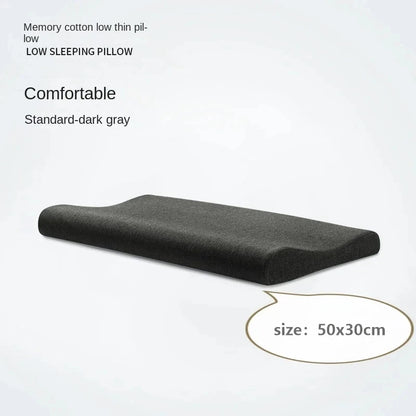 Memory Cotton Neck Pillow — Ultra-Thin, Low Profile, Spinal Support & Anti-Fall Breathable Pillow