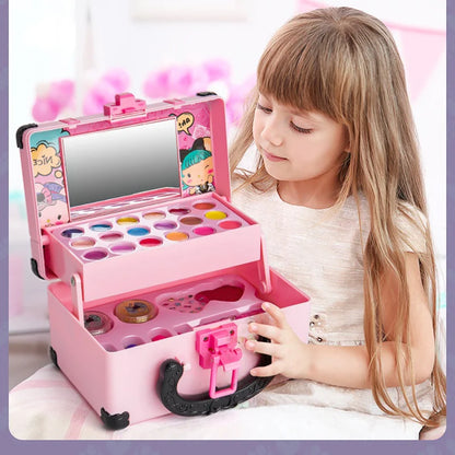 Children's Makeup Play Set – Princess Toy Kit with Lipstick, Eye Shadow, Nontoxic Cosmetics for Girls, Safe Pretend Play Toy