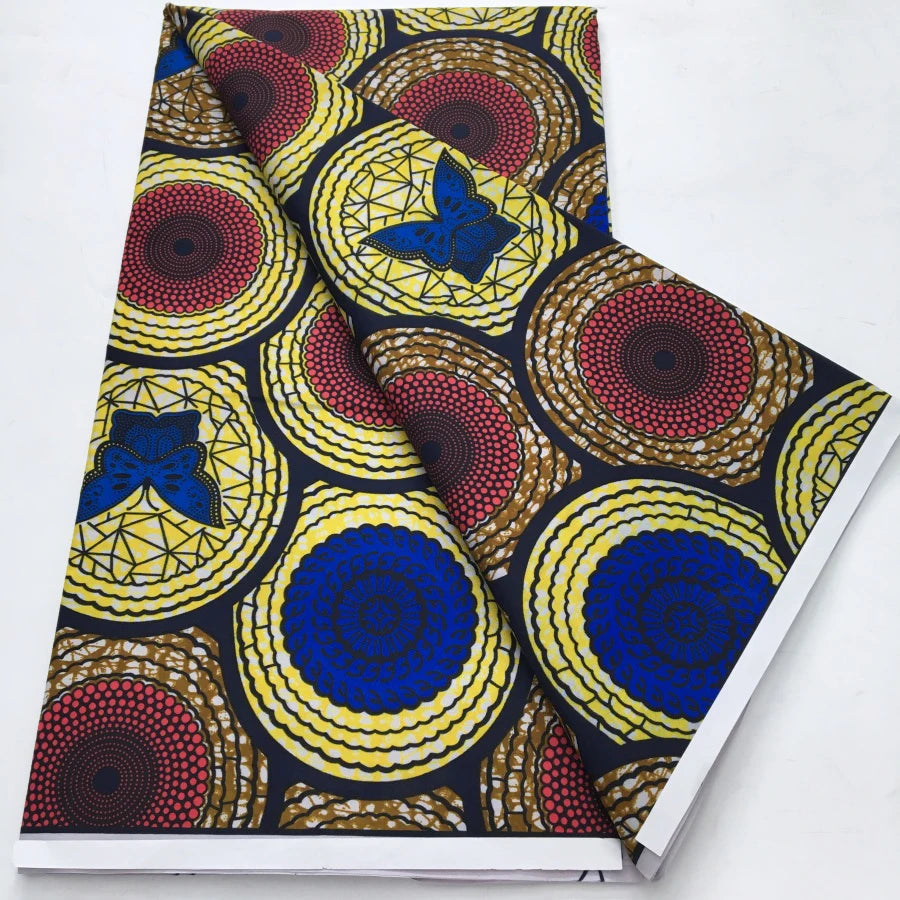 African Wax Print Fabric - Nigerian Ankara Batik Dutch Fabric for Women’s Dresses & Sewing Materials