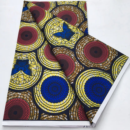 African Wax Print Fabric - Nigerian Ankara Batik Dutch Fabric for Women’s Dresses & Sewing Materials