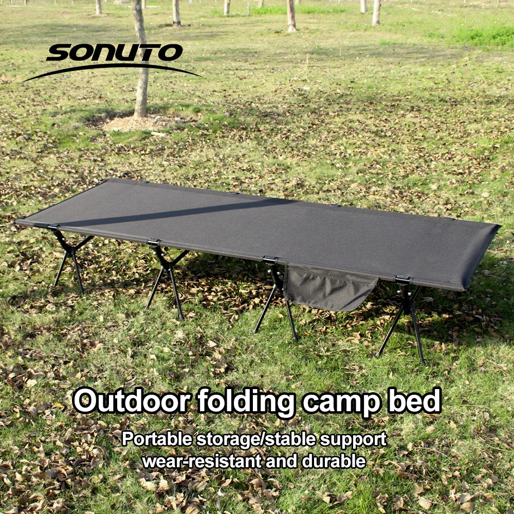 210x80cm 600D Oxford Camping Cot – Lightweight Portable Folding Bed for Outdoor Hiking & Travel