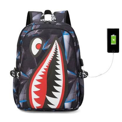 Anti-Theft Waterproof Backpack — Unisex Fabric Rucksack Travel Bag for School & Students