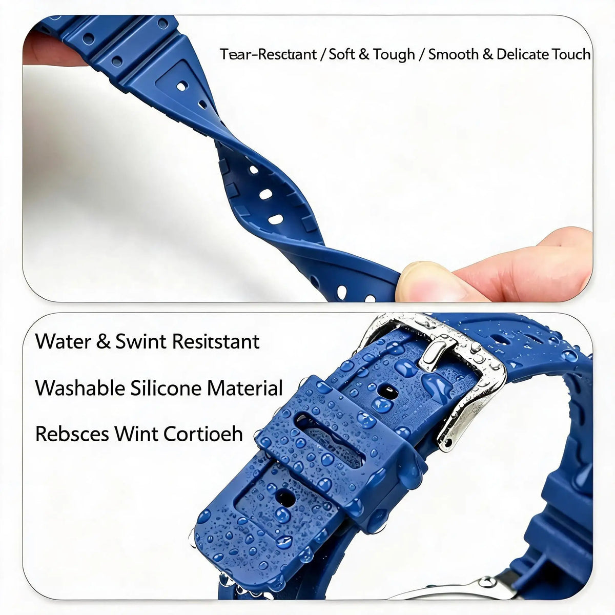 Case and Resin Rubber Strap Set for Casio G-Shock DW-5600, GW-M5610 & GW-B5600 - Unisex Replacement Watch Accessories