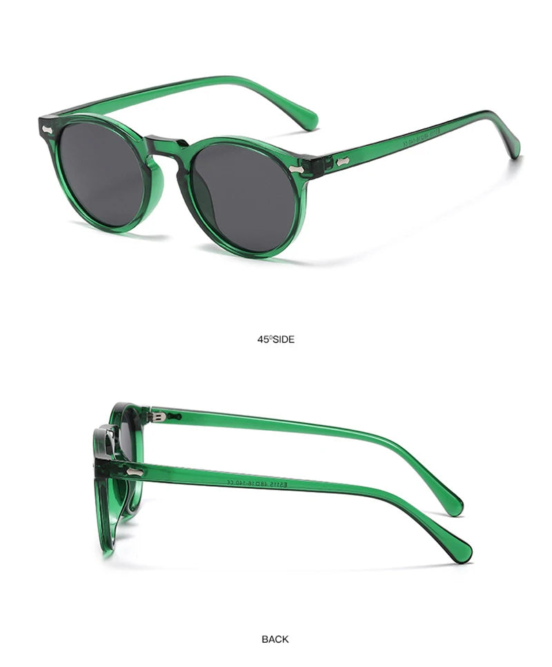 Retro Round Polarized Sunglasses – Vintage Fashion Shades for Men & Women, Driving Eyeglasses