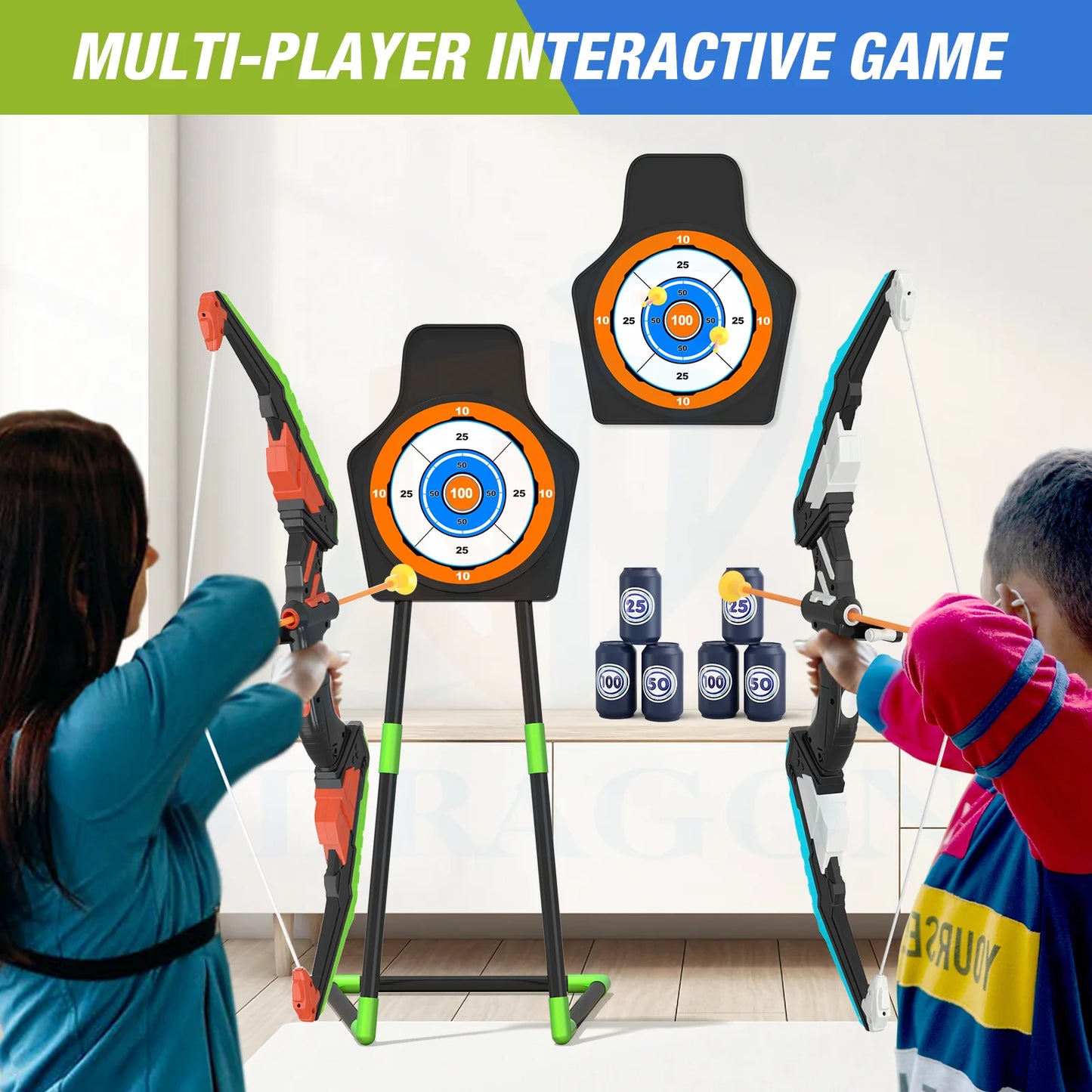 Kid's Archery Set: Recurve Bow Practice Kit for Outdoor Fun - Bow and Arrows Game for Children, Ideal Hunting and Shooting Toy - Boys' Gift